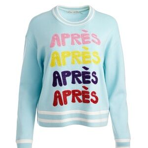 Alice + Olivia GLEESON APRÈS PULLOVER 100% Merino Wool SZ L Julep